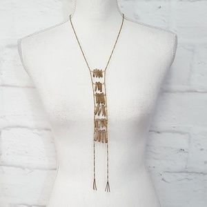 Anthropologie Serefina Quartz Ladder Necklace